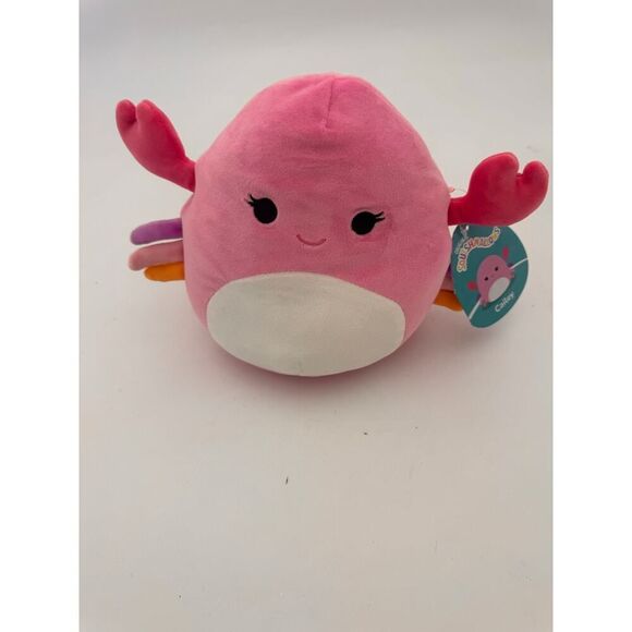 Squishmallows Kid's Cailey The Crab Plush Toy Pink/White NWT - Picture 1 of 4